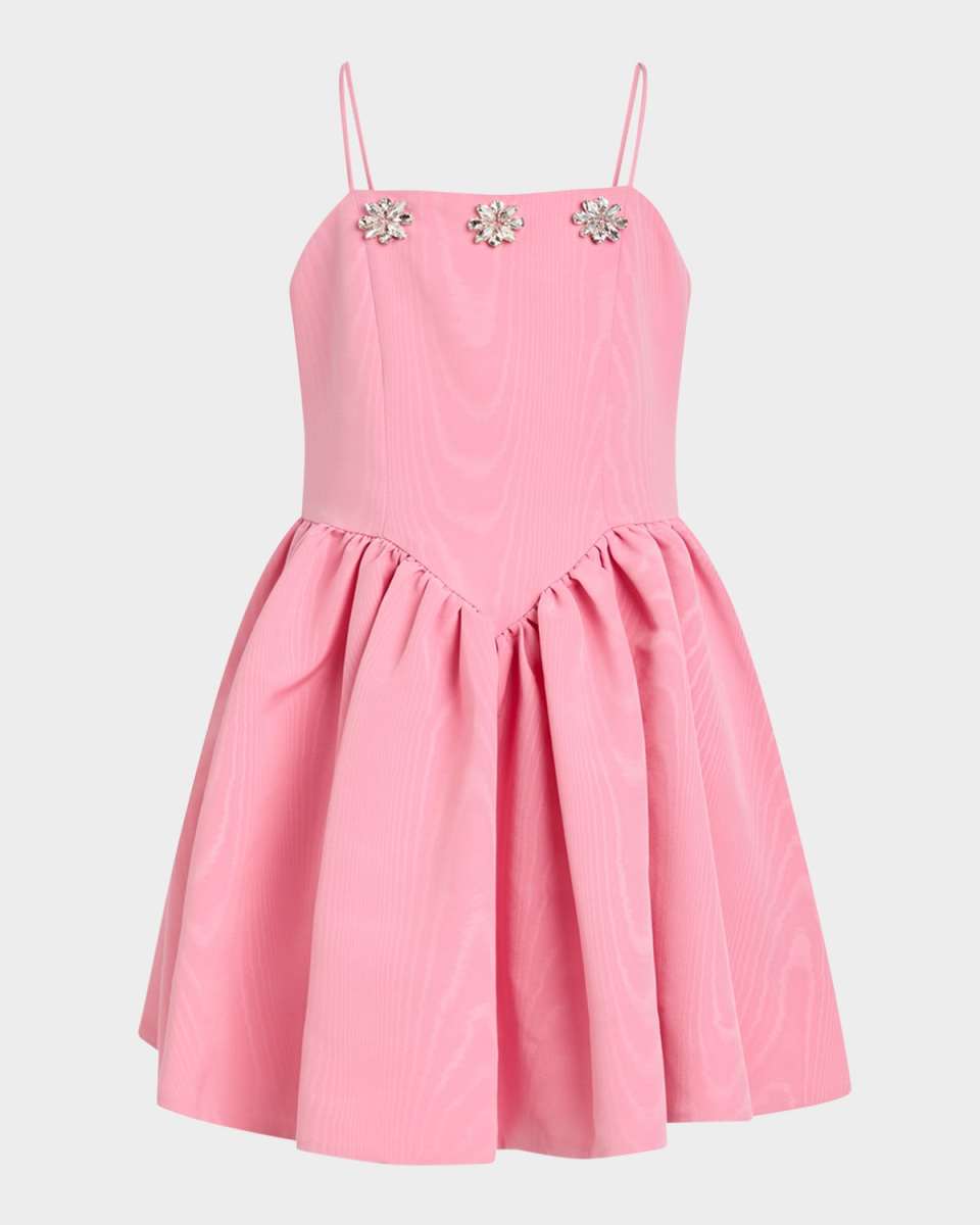 Girl's Eden Floral Embellished Mini Dress, Size 4-14